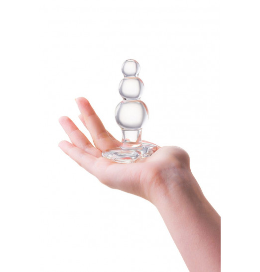 Прозрачная анальная втулка-ёлочка из стекла - 10,5 см. Прозрачная анальная втулка-ёлочка из стекла - 10,5 см.