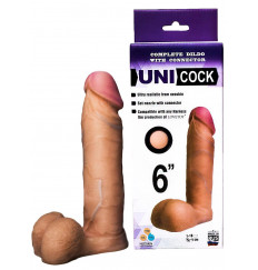 Насадка для страпона фаллической формы UNICOCK 6  - 18 см.