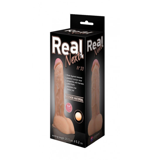 Крупный фаллоимитатор на подошве-присоске REAL Next №33 - 25 см. Крупный фаллоимитатор на подошве-присоске REAL Next №33 - 25 см.