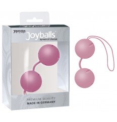 Нежно-розовые вагинальные шарики Joyballs с петелькой