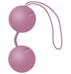 Нежно-розовые вагинальные шарики Joyballs с петелькой