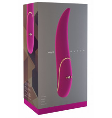 Розовый вибратор Aviva с тонким кончиком - 19,8 см.