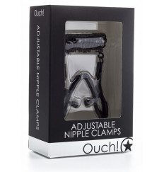 Зажимы на соски с чёрной цепочкой Ouch!