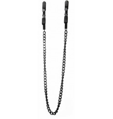 Зажимы на соски с чёрной цепочкой Ouch!