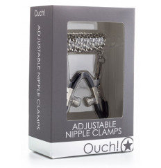 Зажимы на соски с серебристой цепочкой Ouch!