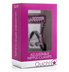 Зажимы на соски с розовой цепочкой Ouch!