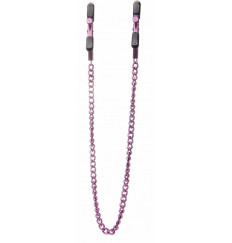 Зажимы на соски с розовой цепочкой Ouch!