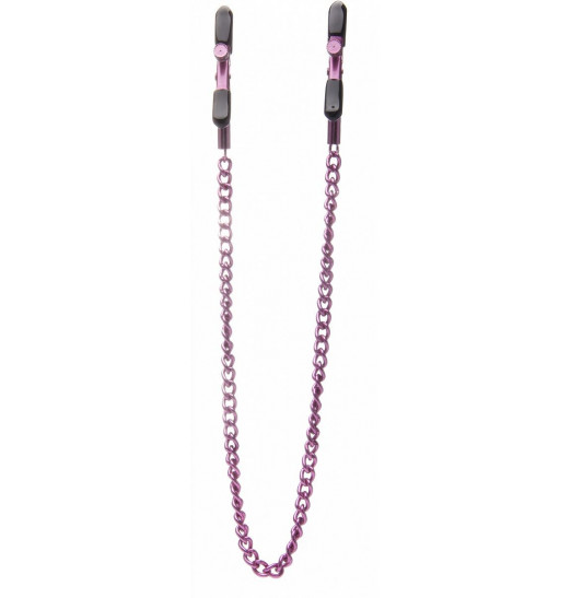 Зажимы на соски с розовой цепочкой Ouch!
