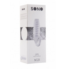 Прозрачная насадка на пенис SONO №21 с открытой головкой