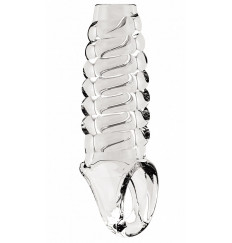 Прозрачная насадка на пенис SONO №21 с открытой головкой