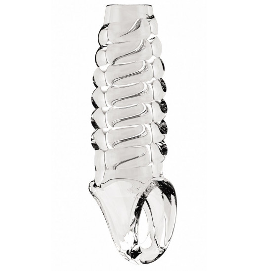 Прозрачная насадка на пенис SONO №21 с открытой головкой