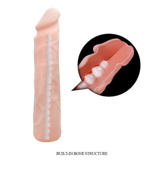 Реалистичный на ощупь фаллоимитатор без мошонки - 23 см.