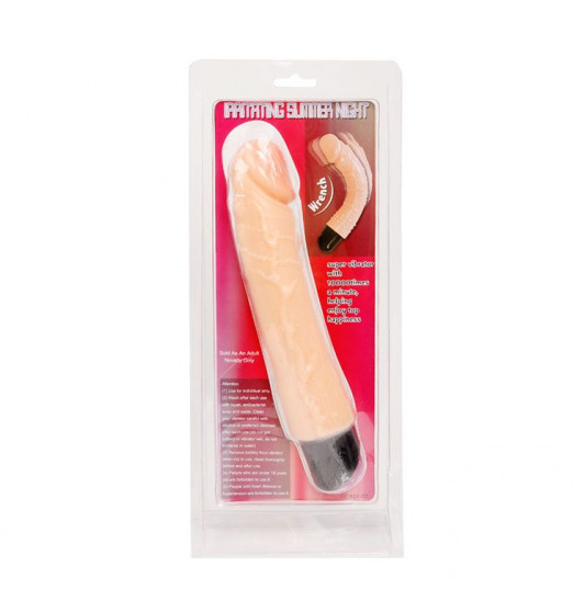 Вибромассажер-реалистик с гибким хребтом - 20 см.