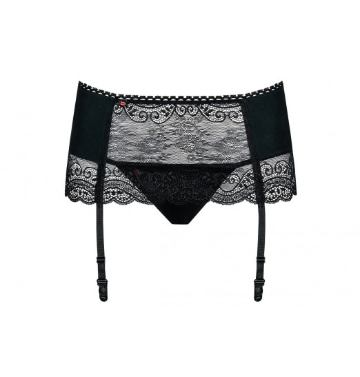 Сексуальный широкий пояс для чулок Miamor с трусиками-стринг в комплекте