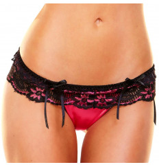 Прелестные трусики-стринги с широким кружевным пояском