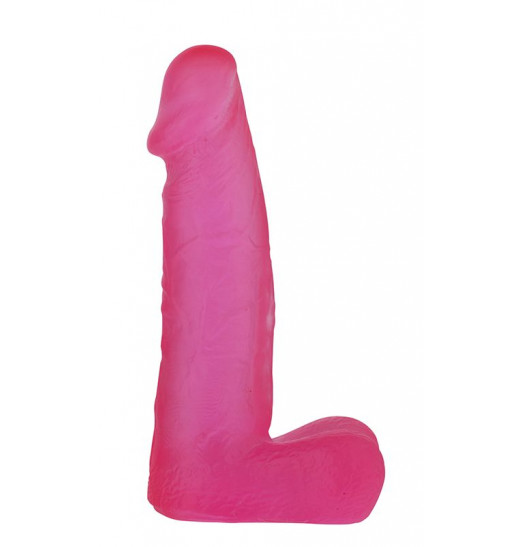 Розовый фаллоимитатор средних размеров XSKIN 6 PVC DONG - 15 см.