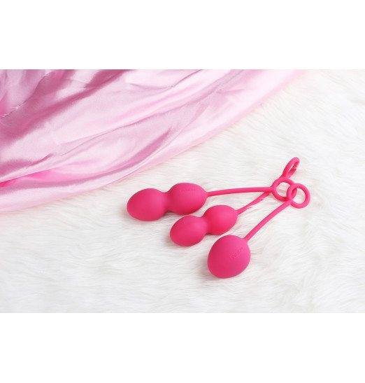 Набор розовых вагинальных шариков Nova Ball со смещенным центром тяжести Набор розовых вагинальных шариков Nova Ball со смещенным центром тяжести