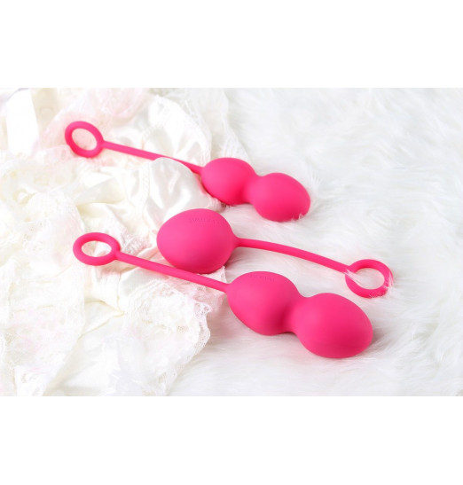 Набор розовых вагинальных шариков Nova Ball со смещенным центром тяжести Набор розовых вагинальных шариков Nova Ball со смещенным центром тяжести