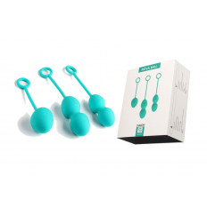 Набор зелёных вагинальных шариков Nova Ball со смещенным центром тяжести