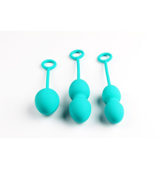 Набор зелёных вагинальных шариков Nova Ball со смещенным центром тяжести Набор зелёных вагинальных шариков Nova Ball со смещенным центром тяжести