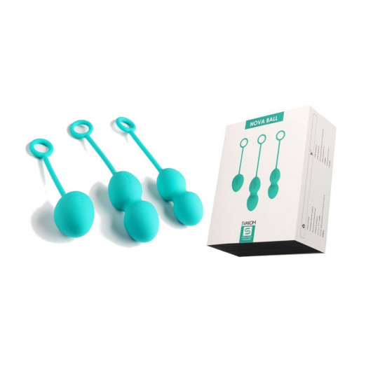 Набор зелёных вагинальных шариков Nova Ball со смещенным центром тяжести Набор зелёных вагинальных шариков Nova Ball со смещенным центром тяжести