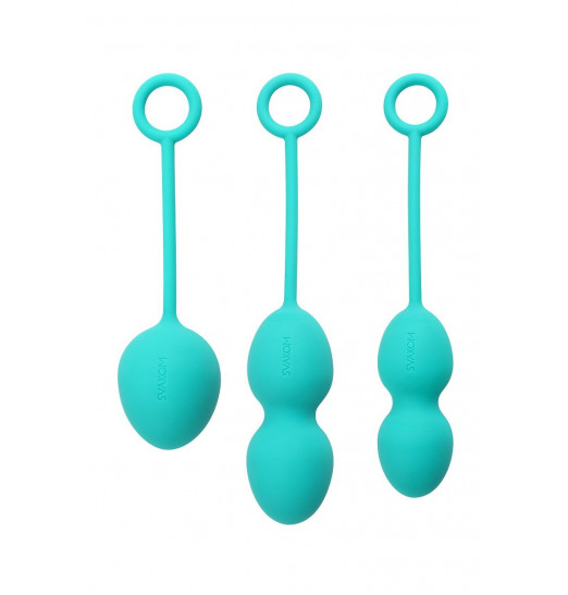 Набор зелёных вагинальных шариков Nova Ball со смещенным центром тяжести Набор зелёных вагинальных шариков Nova Ball со смещенным центром тяжести