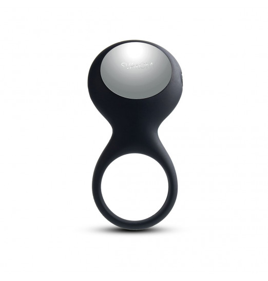 Чёрное перезаряжаемое эрекционное виброкольцо Tyler