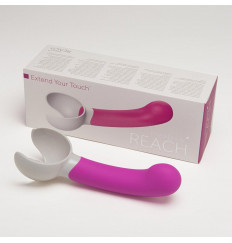 Розовая насадка Reach для массажёра Revel Body - 14 см.