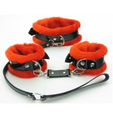 Набор с красным мехом BDSM Light Набор с красным мехом BDSM Light