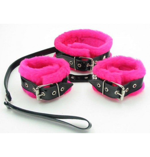 Набор с розовым мехом BDSM Light
