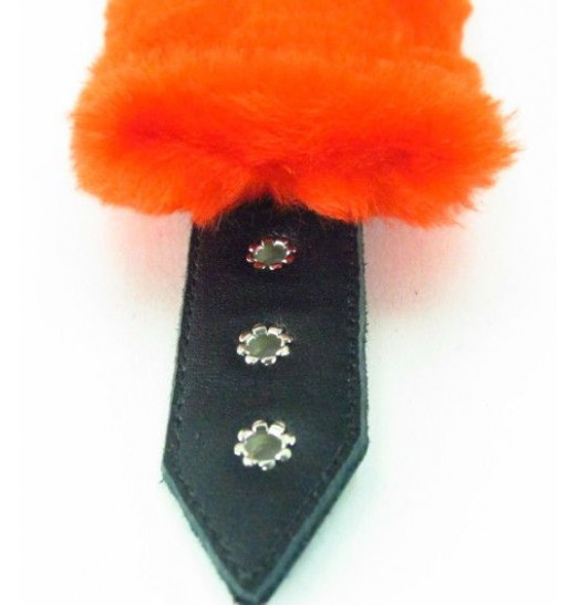 Красные наручники с мехом BDSM Light