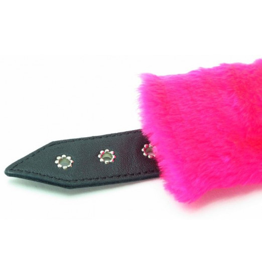 Розовые наручники с мехом BDSM Light
