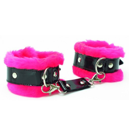Розовые наручники с мехом BDSM Light