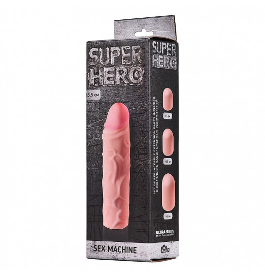 Фаллоудлинитель SUPER HERO Sex Machine - 15,5 см.