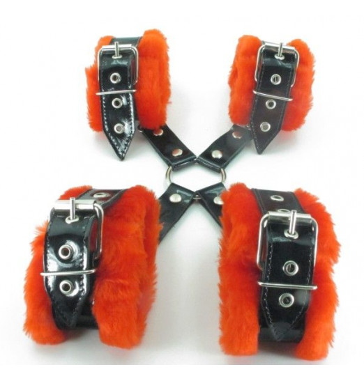 Набор оков с красным мехом BDSM Light