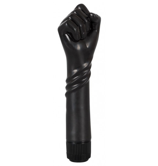 Чёрный вибратор-рука для фистинга The Black Fist Vibrator - 24 см.