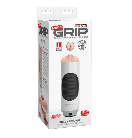 Мастурбатор-вагина Mega Grip Vibrating Stroker Pussy Мастурбатор-вагина Mega Grip Vibrating Stroker Pussy