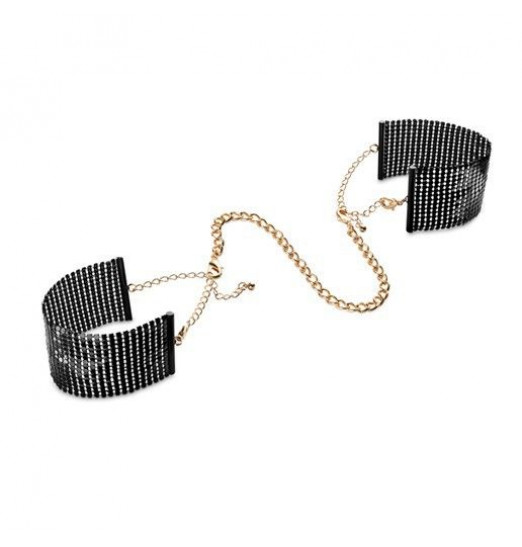 Чёрные дизайнерские наручники Desir Metallique Handcuffs Bijoux