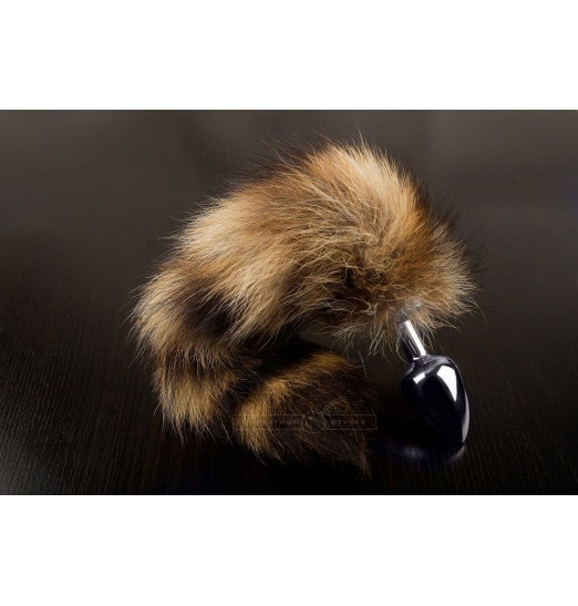 Маленькая анальная пробка с пушистым хвостом енота - 6 см. Маленькая анальная пробка с пушистым хвостом енота - 6 см.