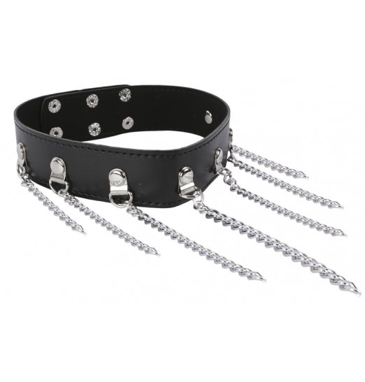 Средний ошейник с цепочками
