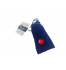 Маленькая голубая силиконовая пробка с голубым кристаллом - 7,5 см.