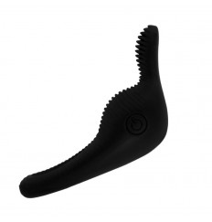 Чёрное эрекционное виброкольцо Thimble