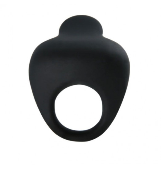 Чёрное эрекционное виброкольцо Thimble