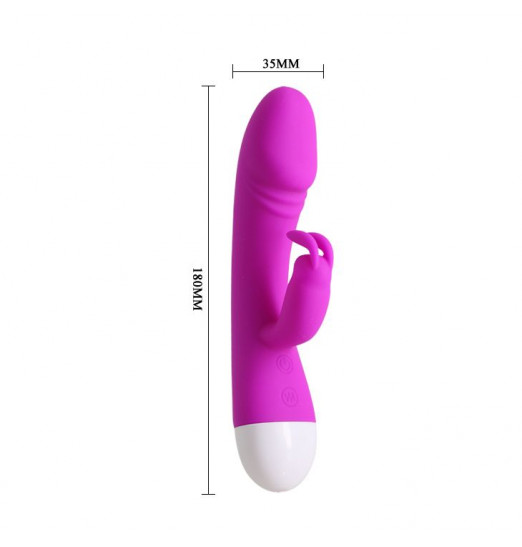 Силиконовый перезаряжаемый вибратор Will - 18 см.