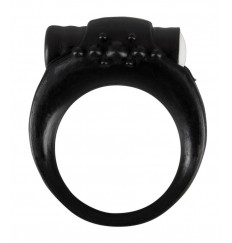 Чёрное виброкольцо для пениса Stayer