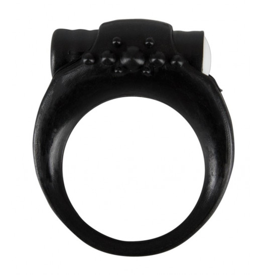 Чёрное виброкольцо для пениса Stayer