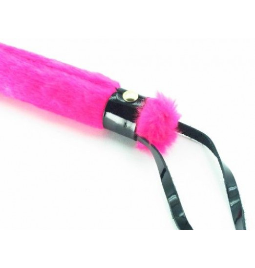 Нежная плеть с розовым мехом BDSM Light - 43 см.