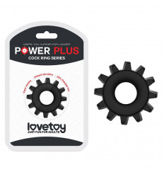 Чёрное эрекционное кольцо для пениса Power Plus