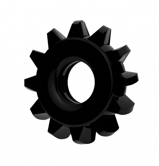 Чёрное эрекционное кольцо для пениса Power Plus