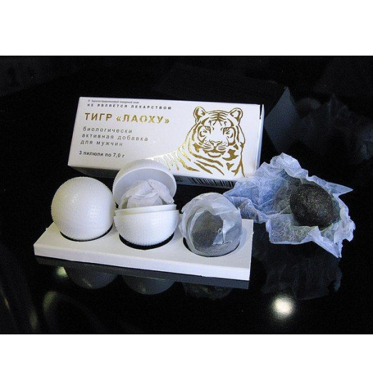 Биологически активная добавка для мужчин  Тигр  Лаоху  - 3 пилюли (7 гр.)